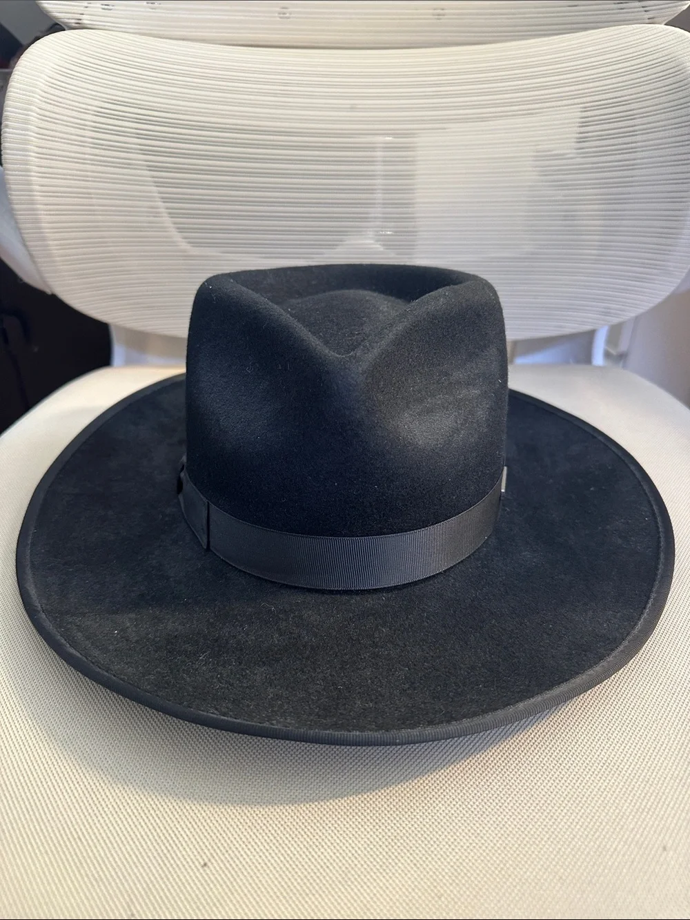 GIGI PIP Black Wide Brim Fedora Hat